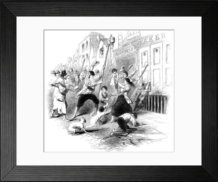 Framed Print : Food riot in Dungarvon Framed Print : Food riot in Dungarvon