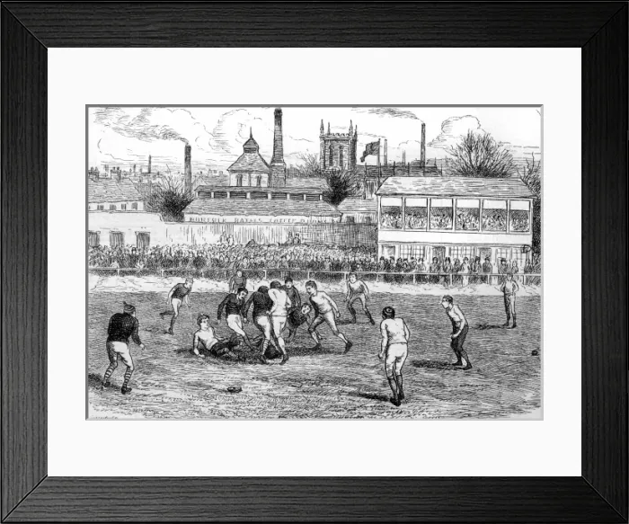 Framed Print : Scotland versus England, 1883 Framed Print : Scotland versus England, 1883