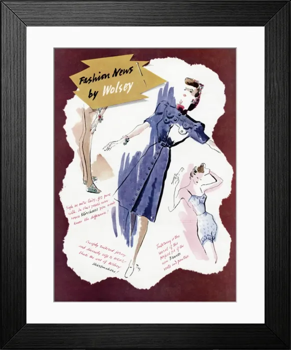 Framed Print : Advert for Wolsey womens clothing 1941 Framed Print : Advert for Wolsey womens clothing 1941