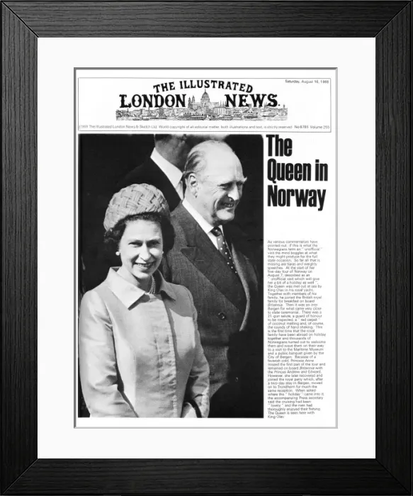 Framed Print : The Queen visits Norway Framed Print : The Queen visits Norway