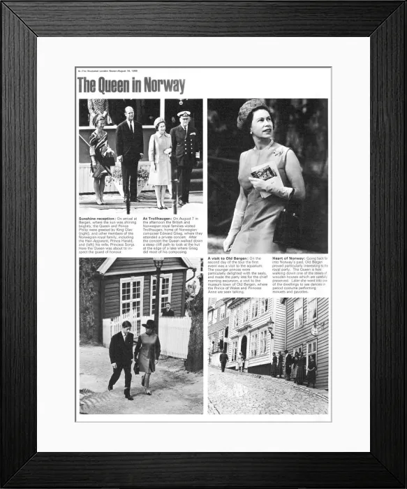 Framed Print : The Queen visits Norway Framed Print : The Queen visits Norway