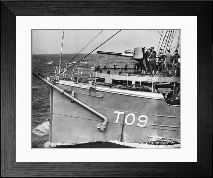 Framed Print : Bow of a Naval minesweeper, WWII Framed Print : Bow of a Naval minesweeper, WWII
