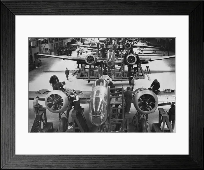 Framed Print : Hampden bombers in aircraft factory, WWII Framed Print : Hampden bombers in aircraft factory, WWII