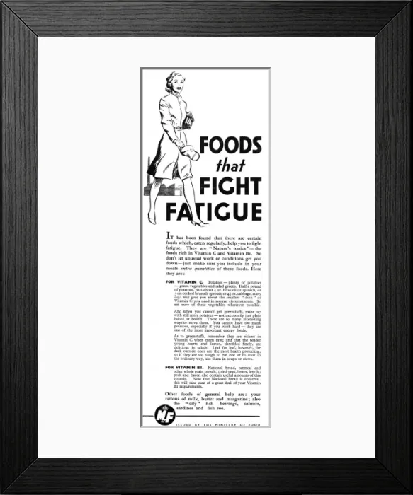 Framed Print : Advert for The Ministry of Food 1942 Framed Print : Advert for The Ministry of Food 1942