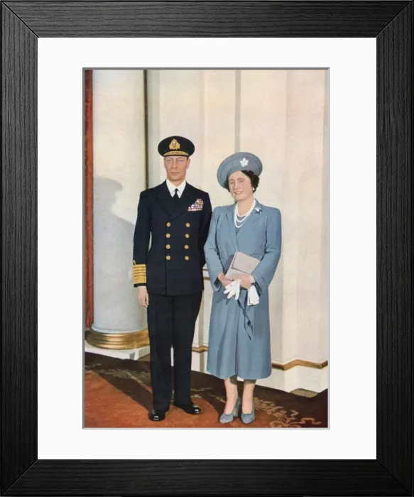 Framed Print : King George VI and Queen Elizabeth, special ILN photo, 1942