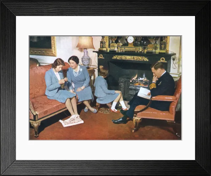 Framed Print : Royal family at home, special sitting for ILN, May 1942 Framed Print : Royal family at home, special sitting for ILN, May 1942