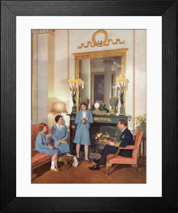Framed Print : Royal family at home, special sitting for ILN, May 1942