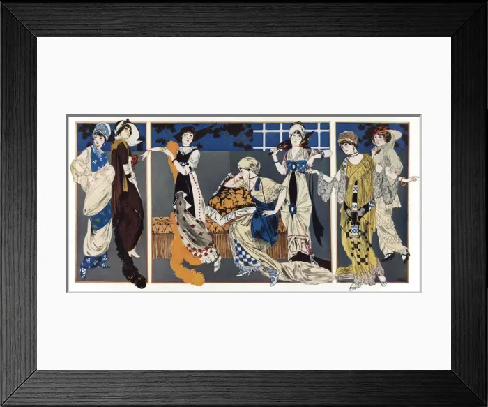 Framed Print : Fashion inspired by Leon Bakst Framed Print : Fashion inspired by Leon Bakst