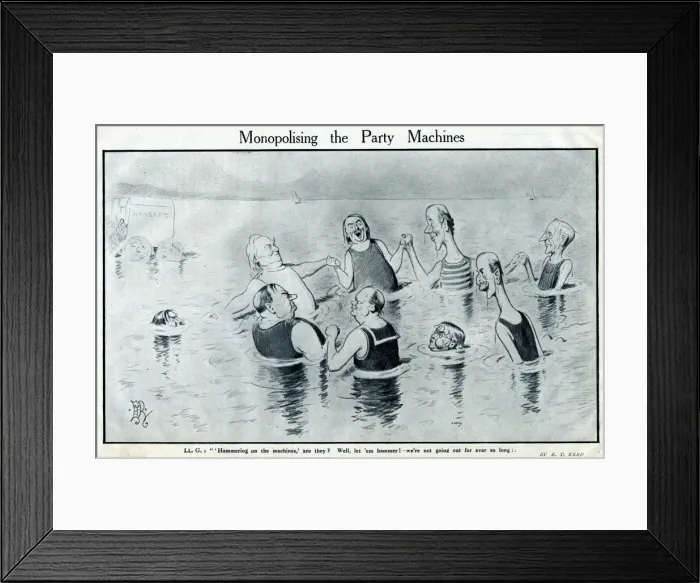 Framed Print : Cartoon, Monopolising the Party Machines Framed Print : Cartoon, Monopolising the Party Machines