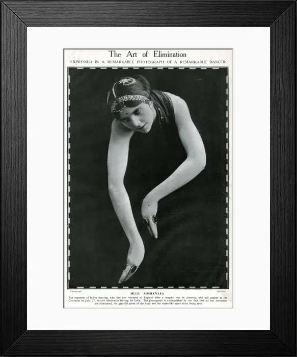 Framed Print : Roshanara (Olive Craddock), Indian dancer Framed Print : Roshanara (Olive Craddock), Indian dancer