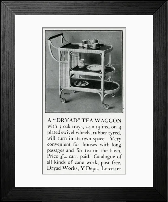 Framed Print : Advertisement, Dryad Tea Waggon Framed Print : Advertisement, Dryad Tea Waggon