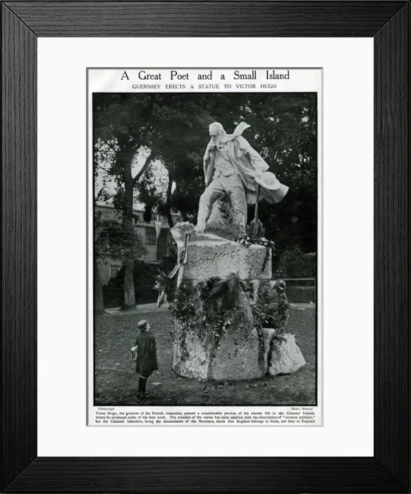 Framed Print : Statue of Victor Hugo, French novelist, Guernsey Framed Print : Statue of Victor Hugo, French novelist, Guernsey