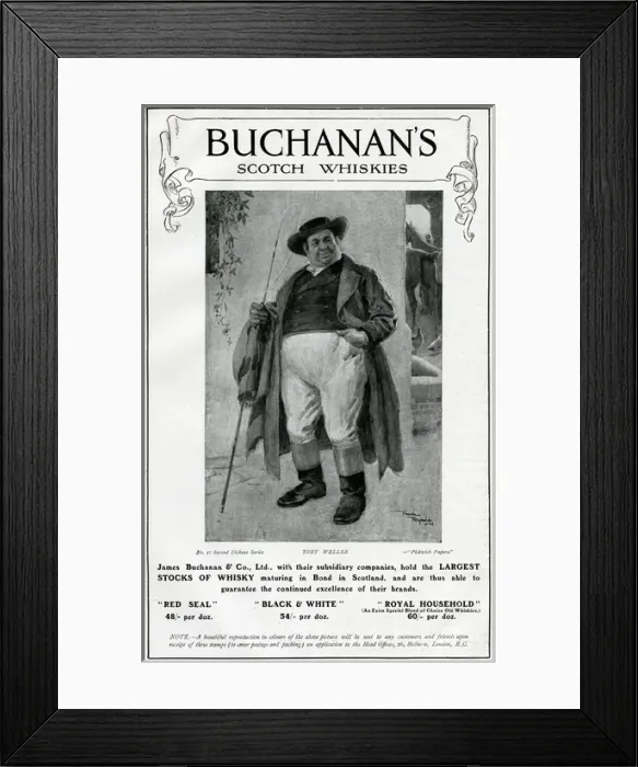 Framed Print : Advertisement, Buchanans Scotch Whiskies Framed Print : Advertisement, Buchanans Scotch Whiskies