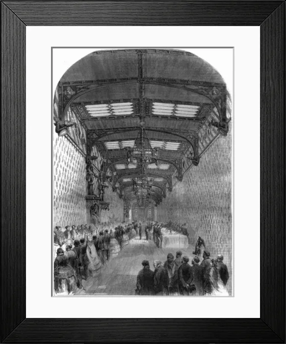 Framed Print : Luncheon in the Talbot Gallery at Alton Towers, 1860 Framed Print : Luncheon in the Talbot Gallery at Alton Towers, 1860