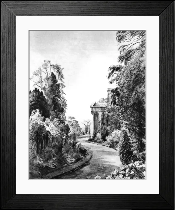 Framed Print : Mill Hill School, Portico and lawn Framed Print : Mill Hill School, Portico and lawn