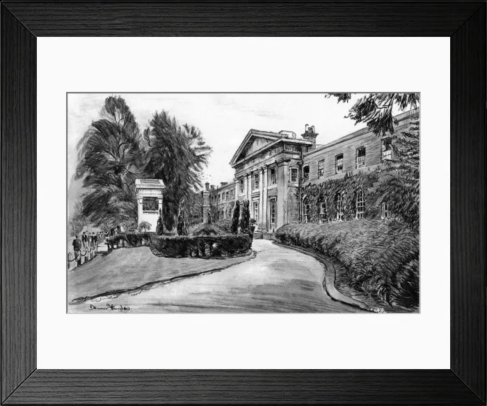 Framed Print : Mill Hill School, main entrance