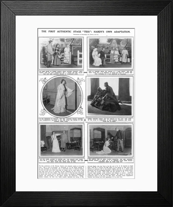 Framed Print : The first authentic stage Tess