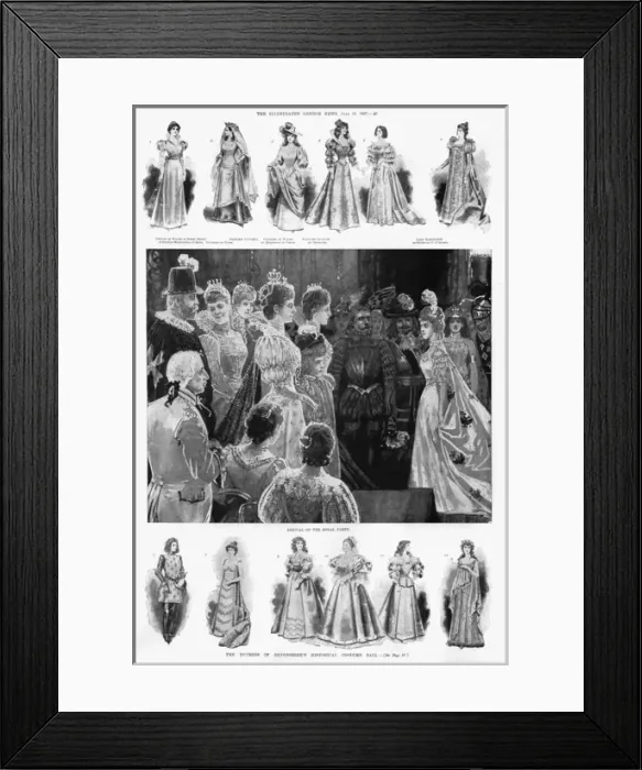 Framed Print : Arrival of the royal party at the Devonshire House ball