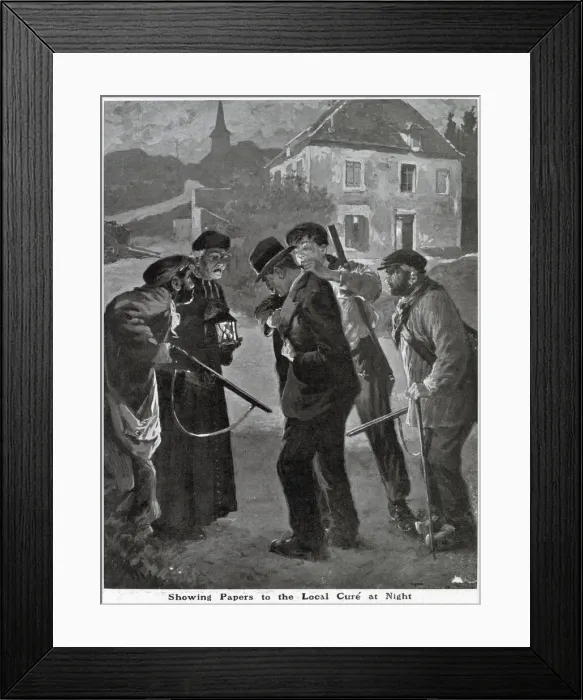 Framed Print : Every village in France guarded at night by men asking for identification from strangers Framed Print : Every village in France guarded at night by men asking for identification from strangers