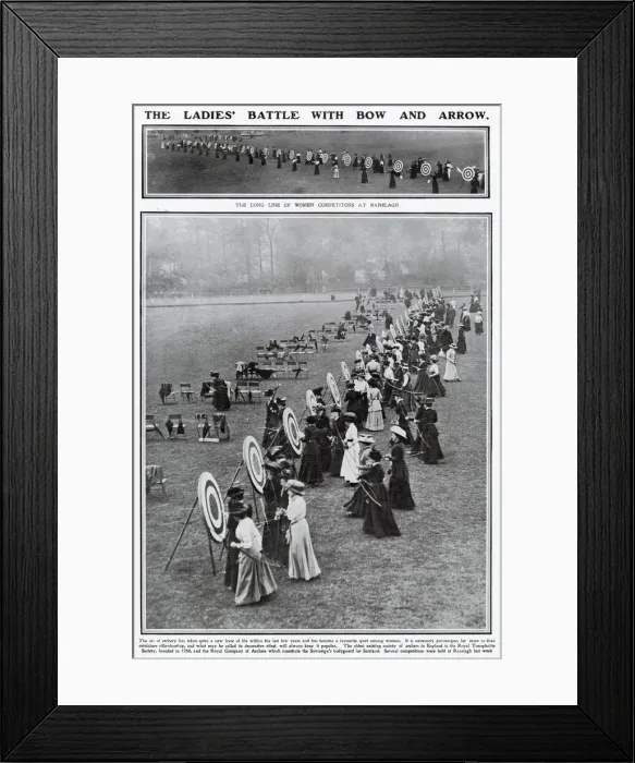 Framed Print : Women competitors at Ranelagh, Dublin, playing in a competition. Date: 1909 Framed Print : Women competitors at Ranelagh, Dublin, playing in a competition. Date: 1909