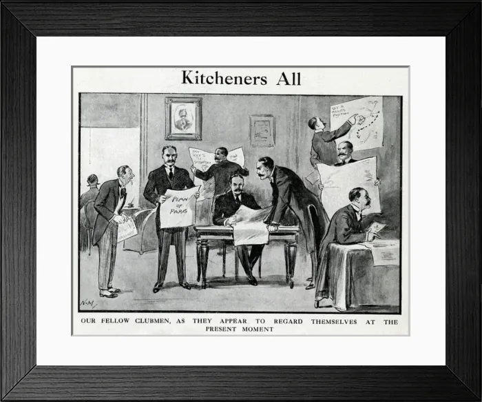 Framed Print : Cartoon, Kitcheners All, WW1 Framed Print : Cartoon, Kitcheners All, WW1