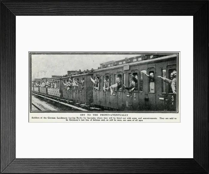 Framed Print : Soldiers of German Landsturm leave Berlin, WW1 Framed Print : Soldiers of German Landsturm leave Berlin, WW1
