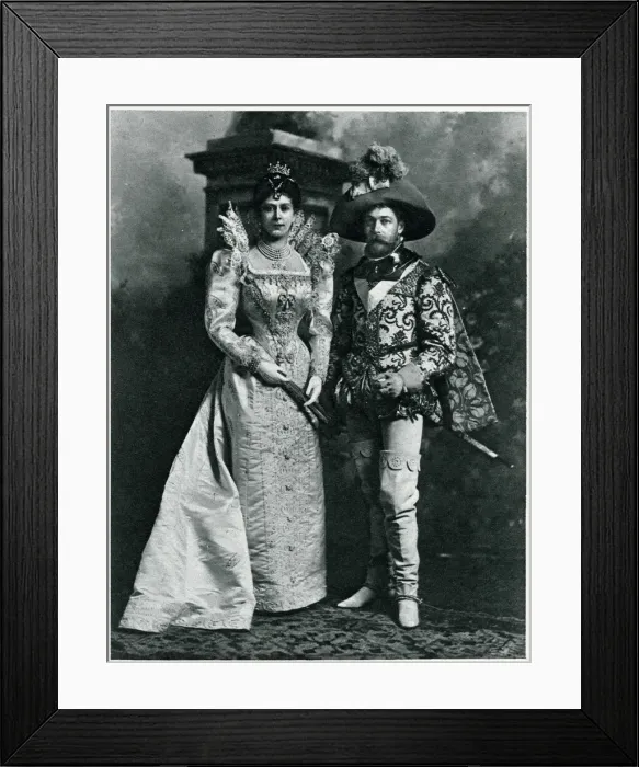Framed Print : King George V and Queen Mary at Devonshire House Ball