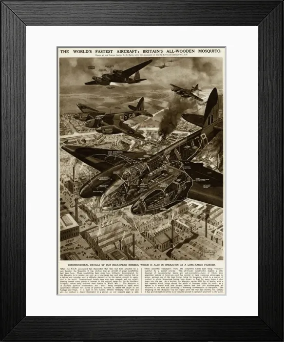 Framed Print : British Mosquito bomber by G. H. Davis Framed Print : British Mosquito bomber by G. H. Davis