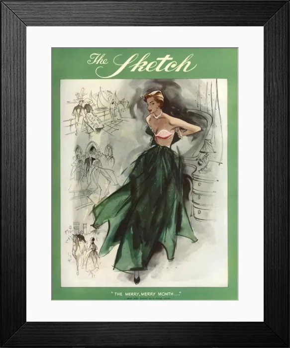 Framed Print : Sketch front cover, the London Season 1950 Framed Print : Sketch front cover, the London Season 1950