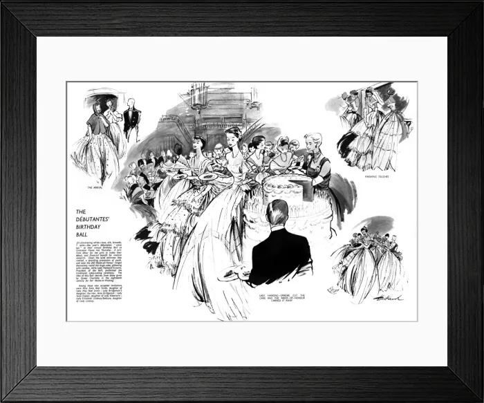 Framed Print : The Debutantes Birthday Ball - Queen Charlotte s Framed Print : The Debutantes Birthday Ball - Queen Charlotte s