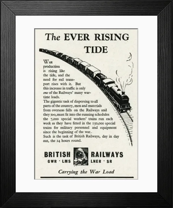 Framed Print : Advert for British Railways 1943 Framed Print : Advert for British Railways 1943