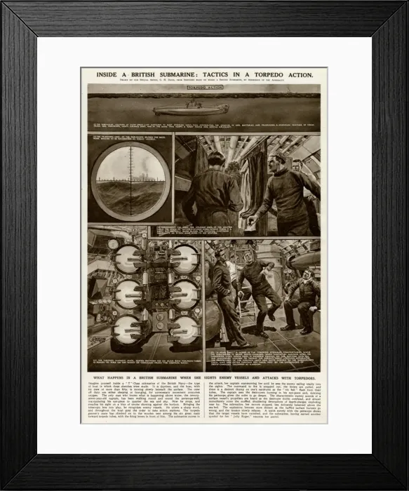 Framed Print : Tactics in a torpedo action by G. H. Davis Framed Print : Tactics in a torpedo action by G. H. Davis