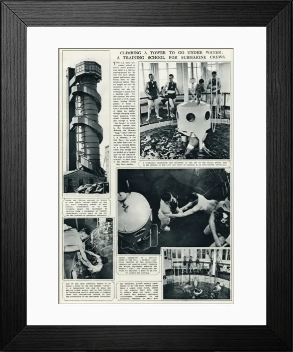 Framed Print : Training school for submarine crew 1943 Framed Print : Training school for submarine crew 1943