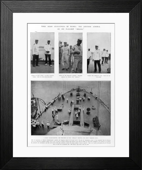 Framed Print : The Japanese Admiral Togo onboard Mikasa Framed Print : The Japanese Admiral Togo onboard Mikasa