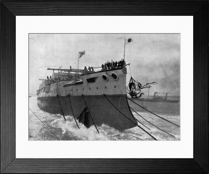 Framed Print : The launch of the battleship, Mikasa Framed Print : The launch of the battleship, Mikasa