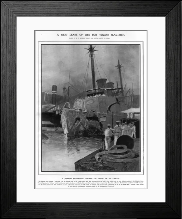 Framed Print : The raising of the Mikasa Framed Print : The raising of the Mikasa