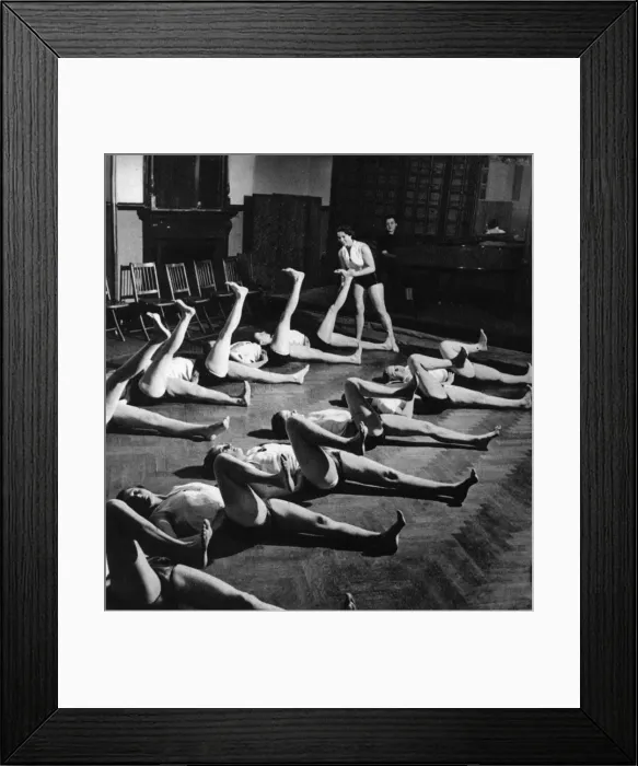 Framed Print : The Womens League of Health & Beauty exercise classes, 1938 Framed Print : The Womens League of Health & Beauty exercise classes, 1938