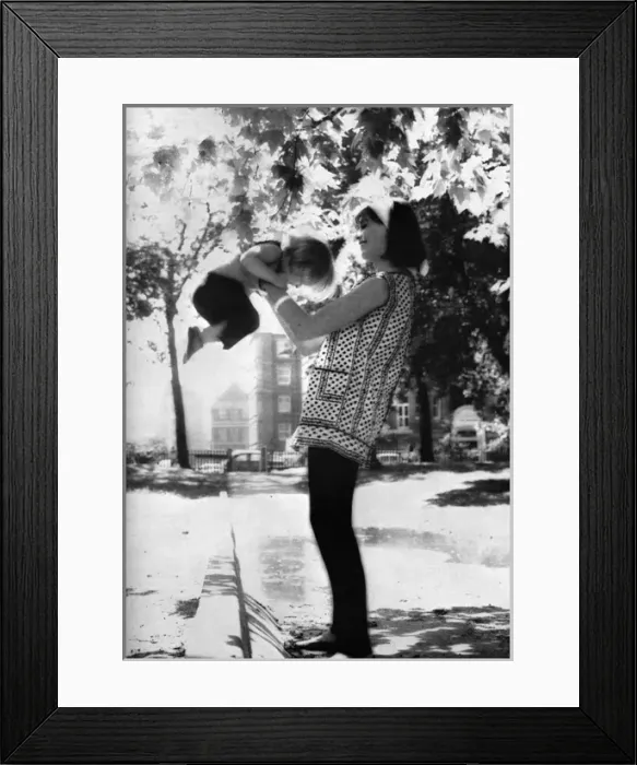 Framed Print : Maternity trousers and blouse, 1964 Framed Print : Maternity trousers and blouse, 1964