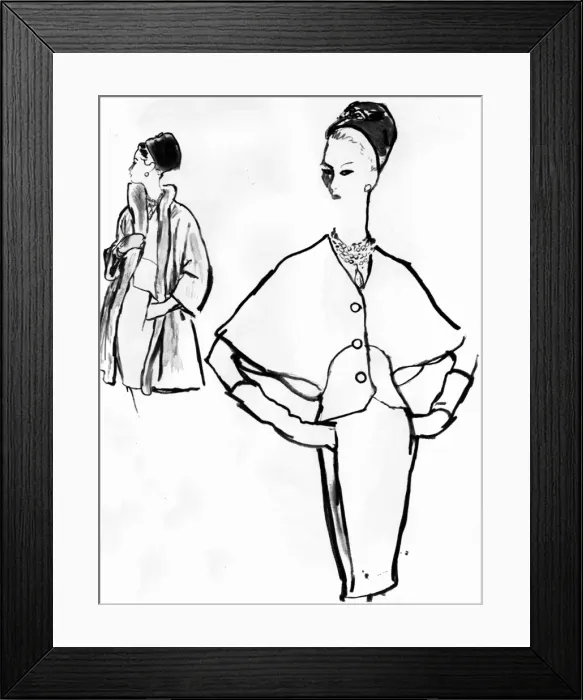 Framed Print : Balenciaga fashion, 1964 Framed Print : Balenciaga fashion, 1964