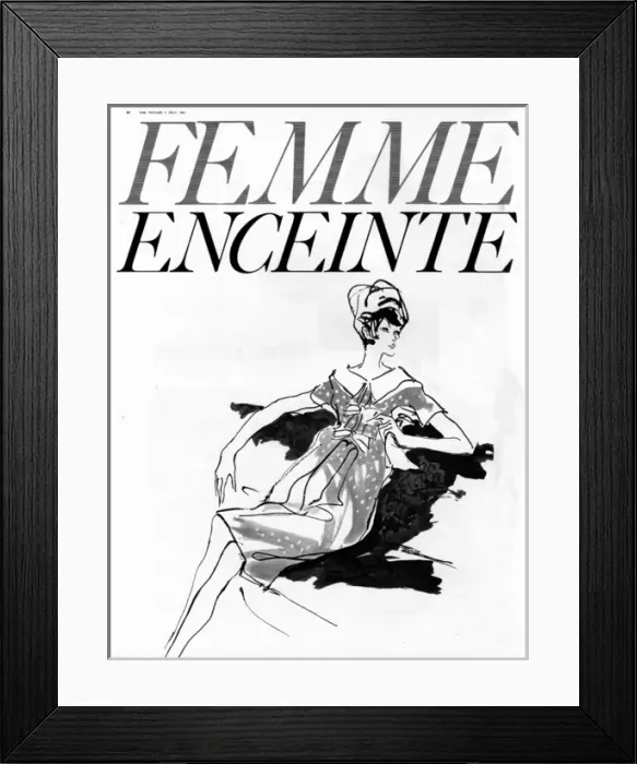 Framed Print : Maternity fashion, 1963 Framed Print : Maternity fashion, 1963