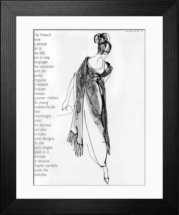 Framed Print : Maternity fashion, 1963 Framed Print : Maternity fashion, 1963