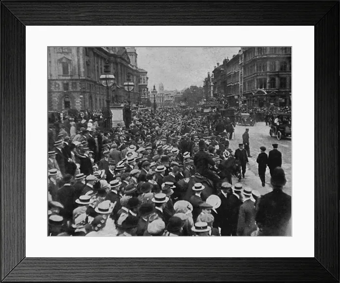 Framed Print : London crowd in Whitehall