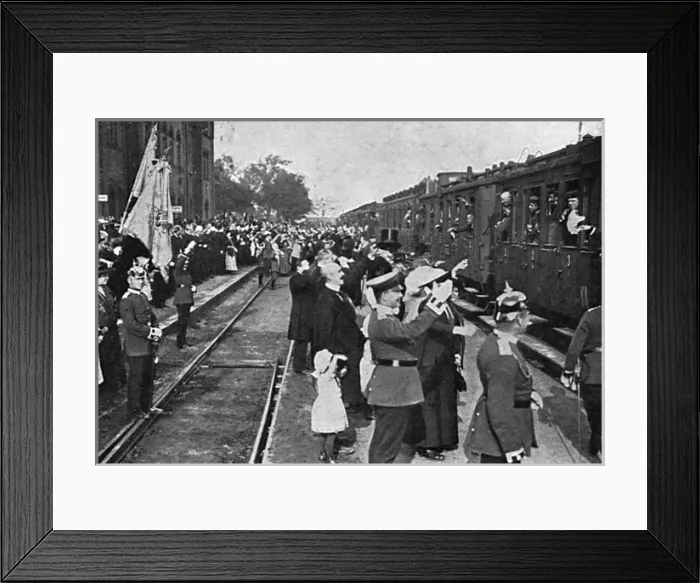 Framed Print : Mobilisation of German Reservists