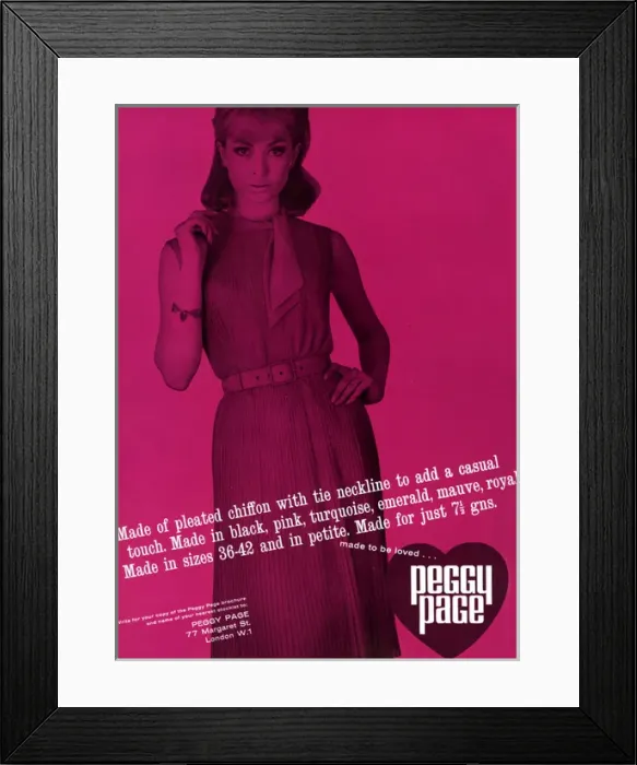 Framed Print : Peggy Page advertisement, 1964 Framed Print : Peggy Page advertisement, 1964