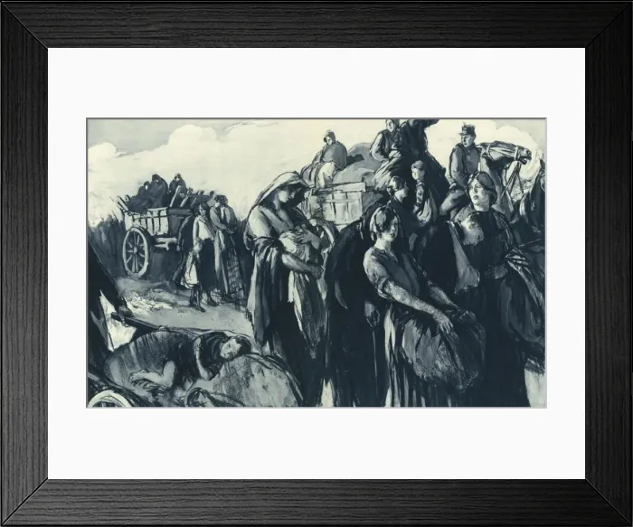 Framed Print : Belgian refugees