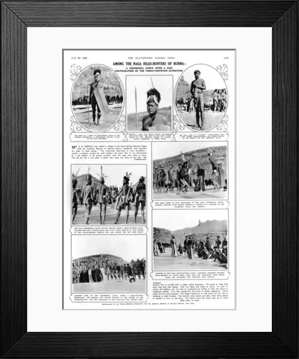 Framed Print : The Naga head-hunters of Burma
