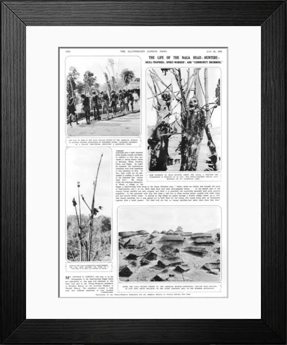 Framed Print : The Naga head-hunters of Burma Framed Print : The Naga head-hunters of Burma
