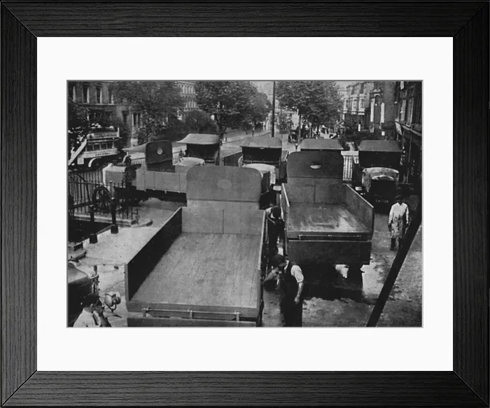Framed Print : london motor buses converted
