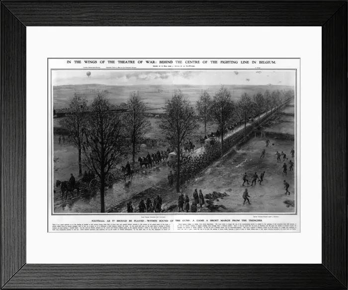 Framed Print : Football behind the lines Framed Print : Football behind the lines