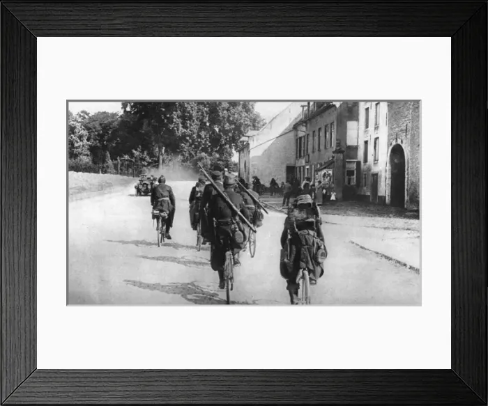 Framed Print : Belgian cyclist scouts
